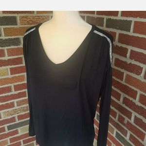 Jennifer Lopez NWT Embellished Long Sleeve Rhine Dressy Career Shirt Small